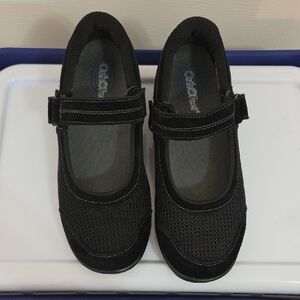 Orthofeet Black Mary Jane Comfort Shoe